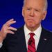 Democratic presidential hopeful former US vice president Joe Biden makes a point as he and Senator Bernie Sanders take part in the 11th Democratic Party 2020 presidential debate in a CNN Washington Bureau studio in Washington, DC on March 15, 2020. (Photo by Mandel NGAN / AFP) (Photo by MANDEL NGAN/AFP via Getty Images)